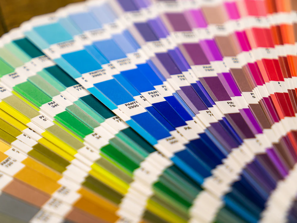 Leque de amostras de cores