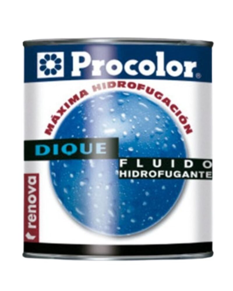 Dique Fluido Hidrofugante PROCOLOR – Líquido Incolor à Base de Polissiloxano para Proteção de Superfícies Porosas – Qualidade Profissional Garantida