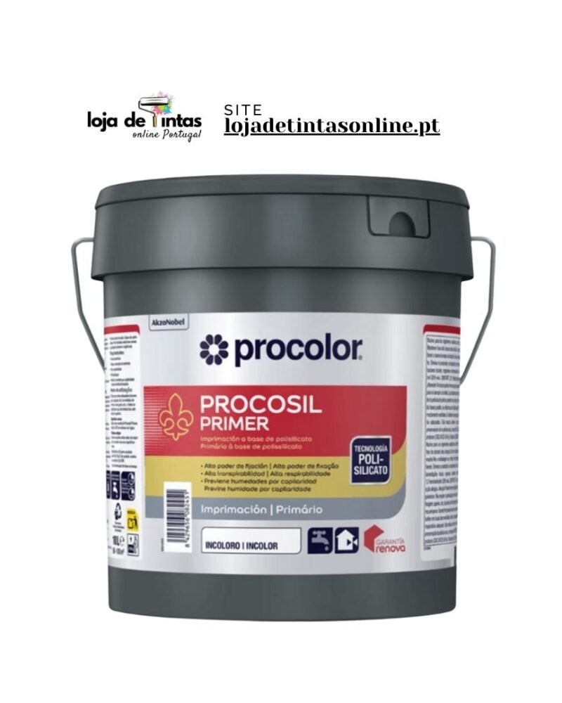 Procosil Primer PROCOLOR – Primário Alta Permeabilidade e Resistência à Humidade para Substratos Minerais e Orgânicos – Fabricado com Excelência