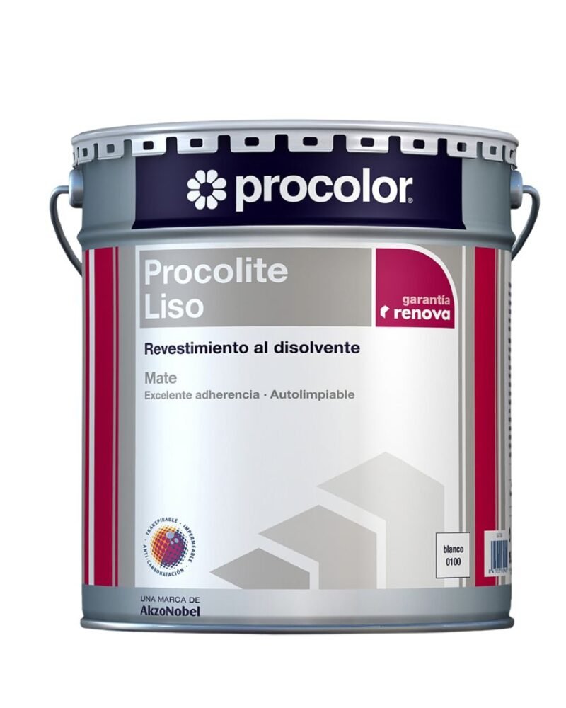 Procolite Liso Mate Branco 15 Lts – Revestimento Impermeável e Respirável para Fachadas – Fabricado com Excelência
