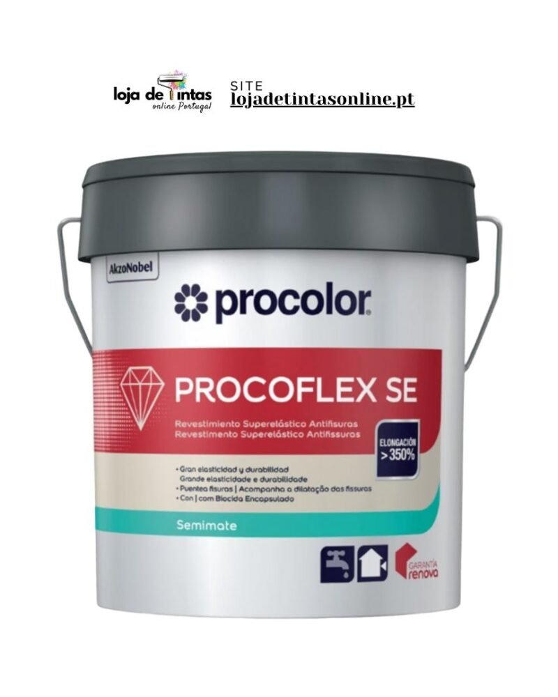 Tinta Fachada Procflex SE PROCOLOR – Revestimento Acrílico Fotoreticulante Semimate com Alta Elasticidade e Impermeabilização para Alvenaria Exterior