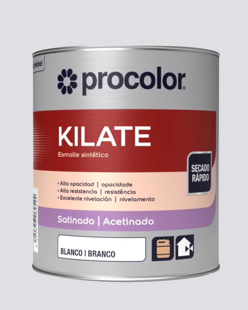 Tinta Esmalte Acetinado Kilate para Madeira, Ferro e PVC – Acabamento Lacado Resistente – Procolor Qualidade Profissional