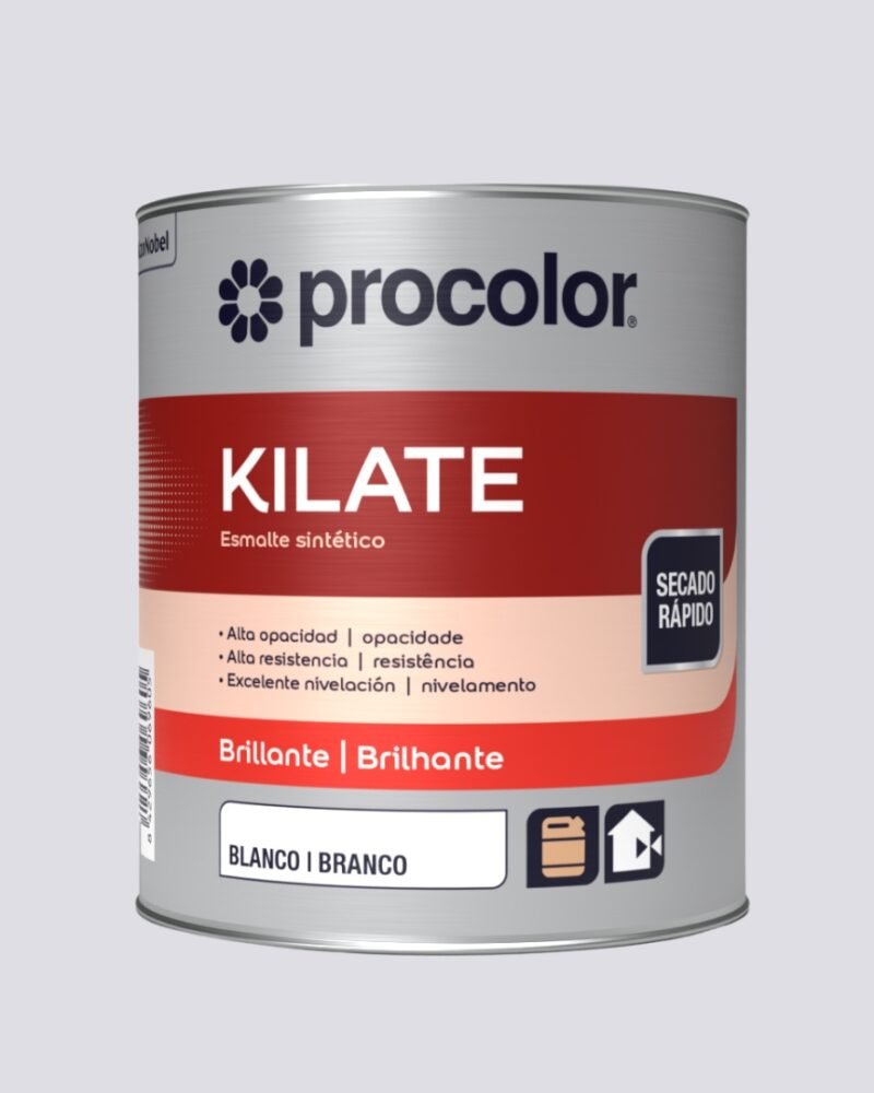 Tinta Esmalte Kilate Brilhante PROCOLOR – Alta Resistência, Secagem Rápida e Acabamento de Alto Brilho para Interior e Exterior