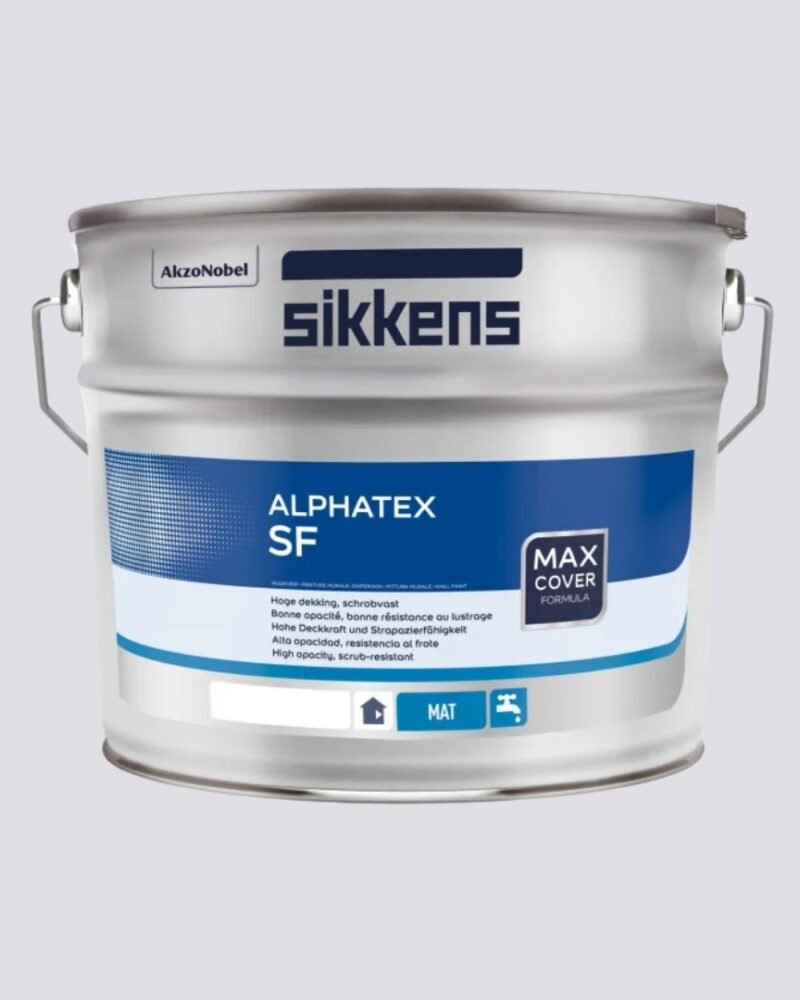 Tinta Plástica Extra Mate ALPHATEX SF Interior – SIKKENS | Alta Opacidade, Classe 1 Lavabilidade, Baixo Odor, Eco Label