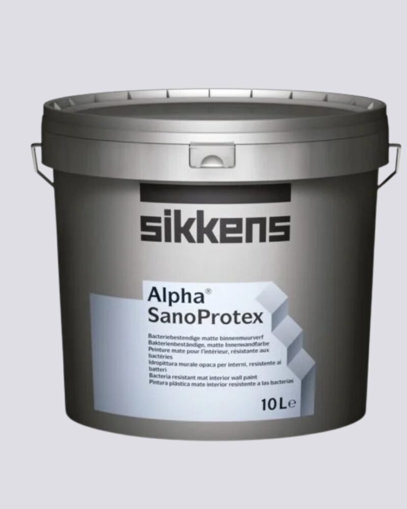 Tinta Plástica Mate ALPHA SANOPROTEX Interior – SIKKENS | Antibacteriana, Classe 1 Lavabilidade, Ideal para Hospitais, Cozinhas e Escolas