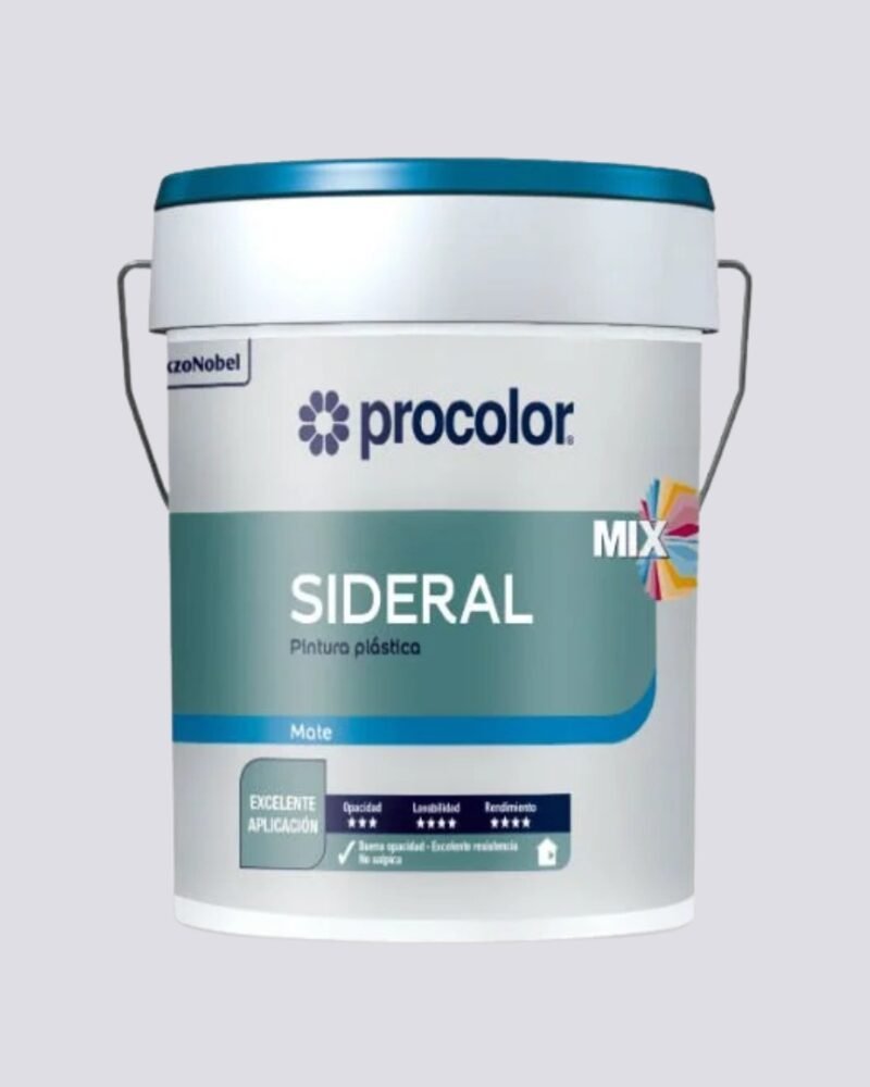 Tinta Plástica Mate SIDERAL Interior – PROCOLOR | Alta Lavabilidade, Anti-Manchas, Sem Odor, Fácil Aplicação, Excelente Rendimento