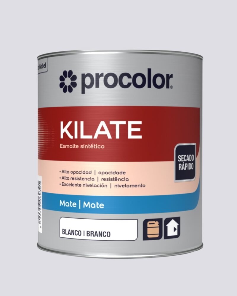 Tinta esmalte mate kilate para interiores em madeira, metal e PVC – secagem rápida e fácil aplicação – PROCOLOR fabricado com excelência