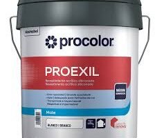 Tinta Acrílica Mate Proexil Procolor para Fachadas – Alta Resistência, Impermeável, Anti-Mofo, Rendimento 8-10 m²/l, Branco