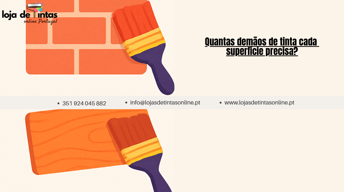 Número ideal de demãos de tinta para diferentes tipos de superfícies.