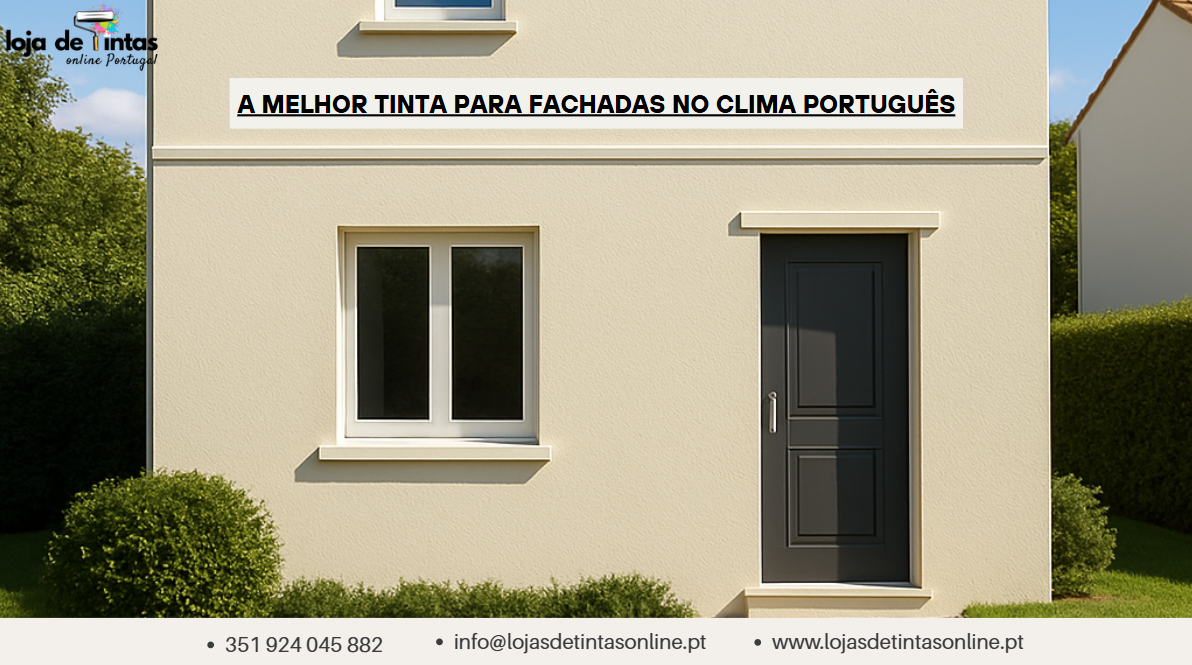 Fachada pintada com tinta resistente ao clima português.