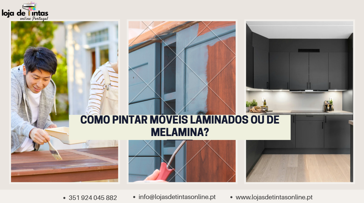 Processo de preparação e pintura de móveis laminados ou de melamina.