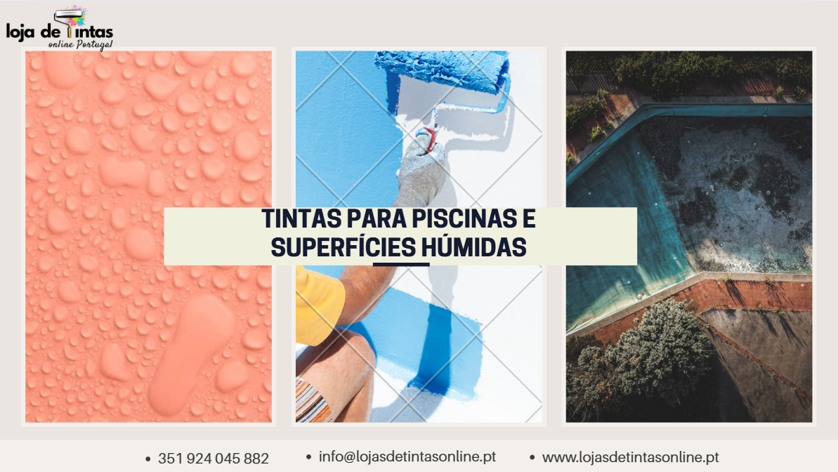 Aplicação de tinta resistente à água em piscinas e superfícies húmidas.