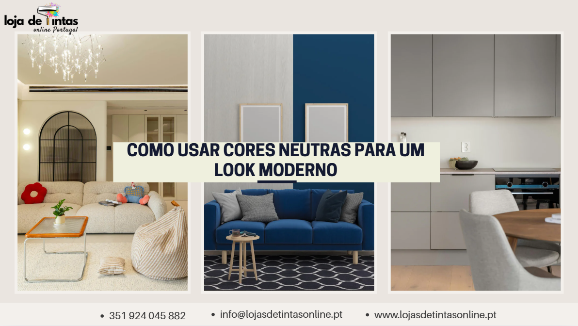 Ambiente moderno decorado com paleta de cores neutras.