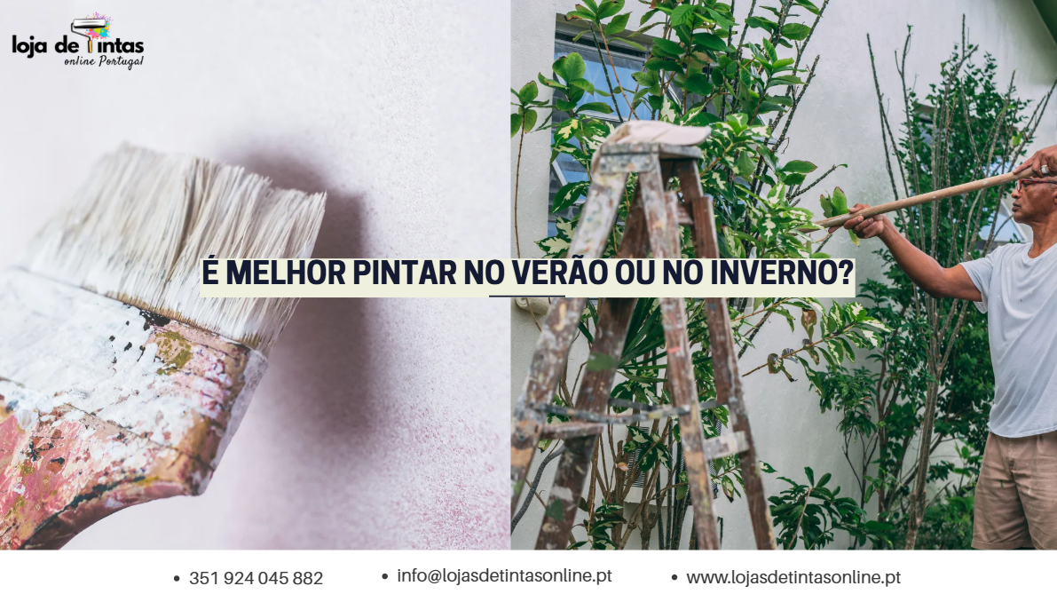 Pessoa a pintar uma parede, considerando a época do ano ideal para pintura.