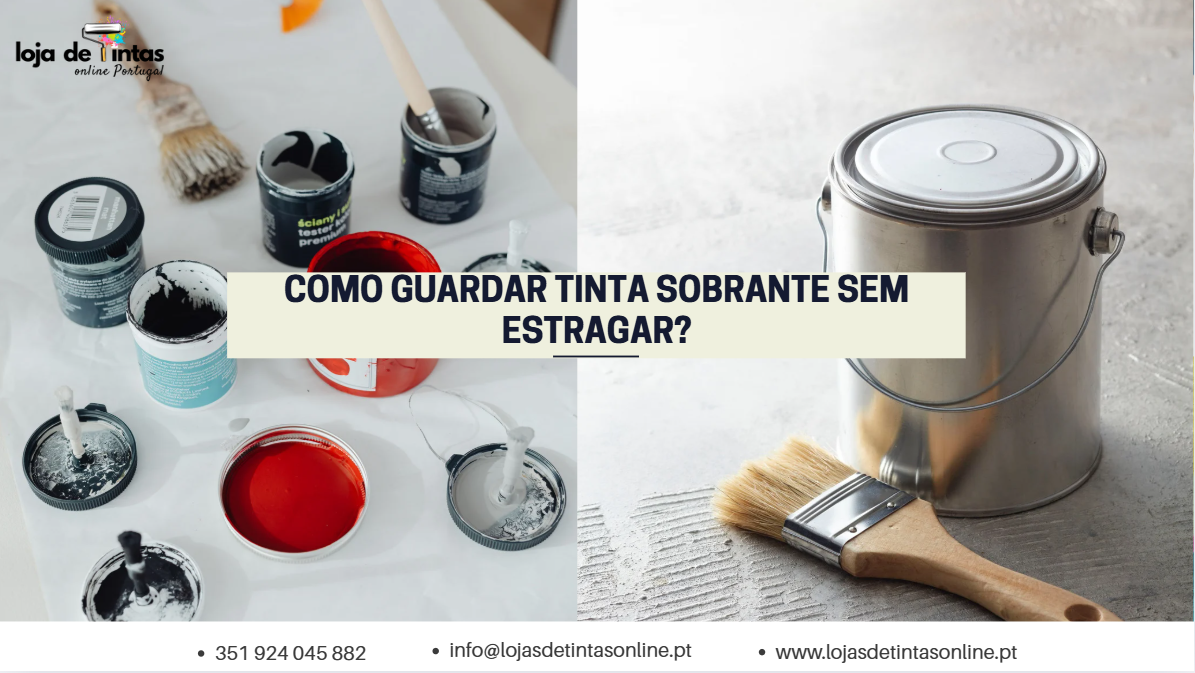 Latas de tinta fechadas corretamente para armazenamento seguro.
