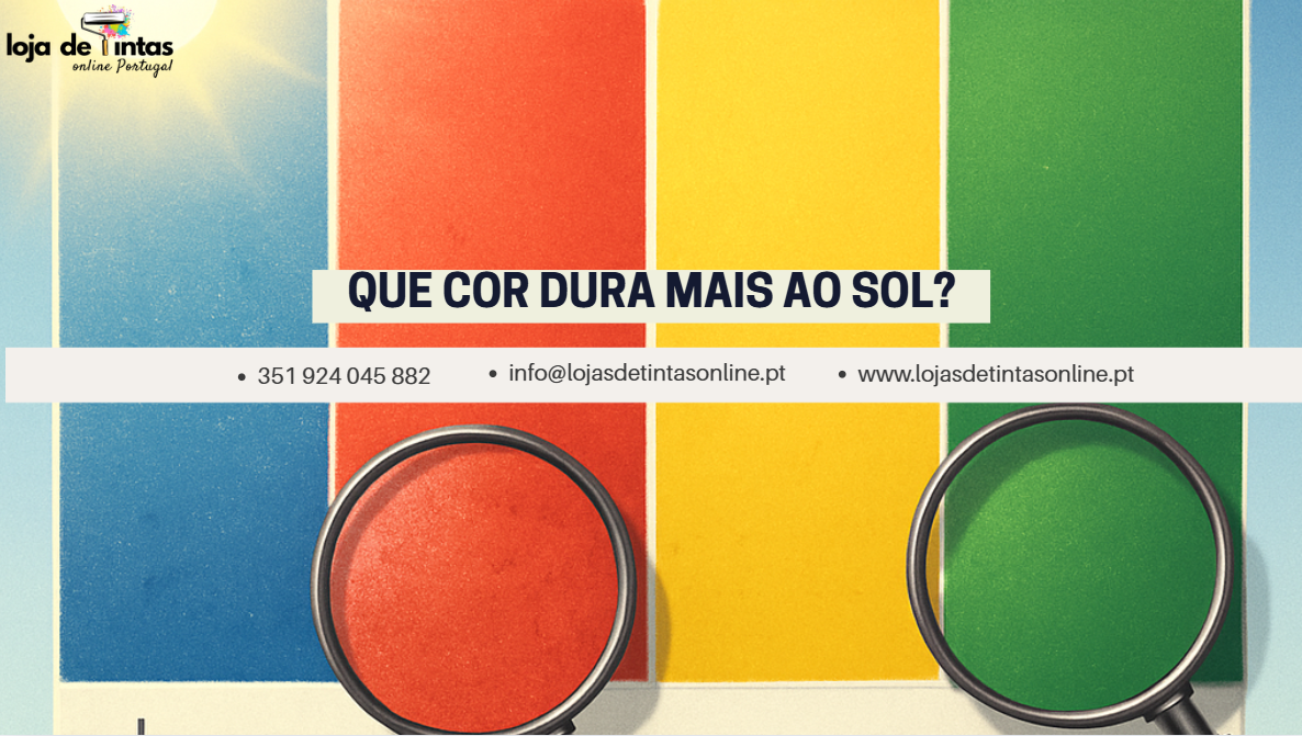 Exposição ao sol de paredes pintadas com diferentes cores, evidenciando durabilidade.