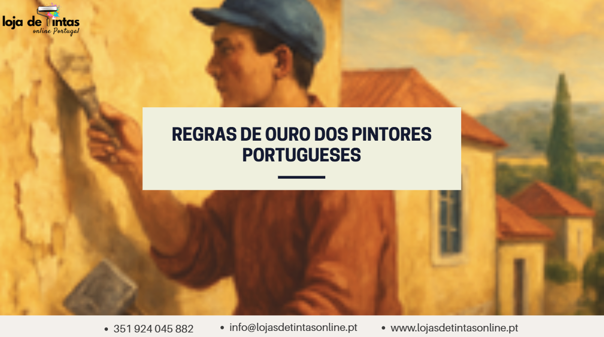 Pintor português a aplicar técnicas tradicionais e profissionais numa parede.