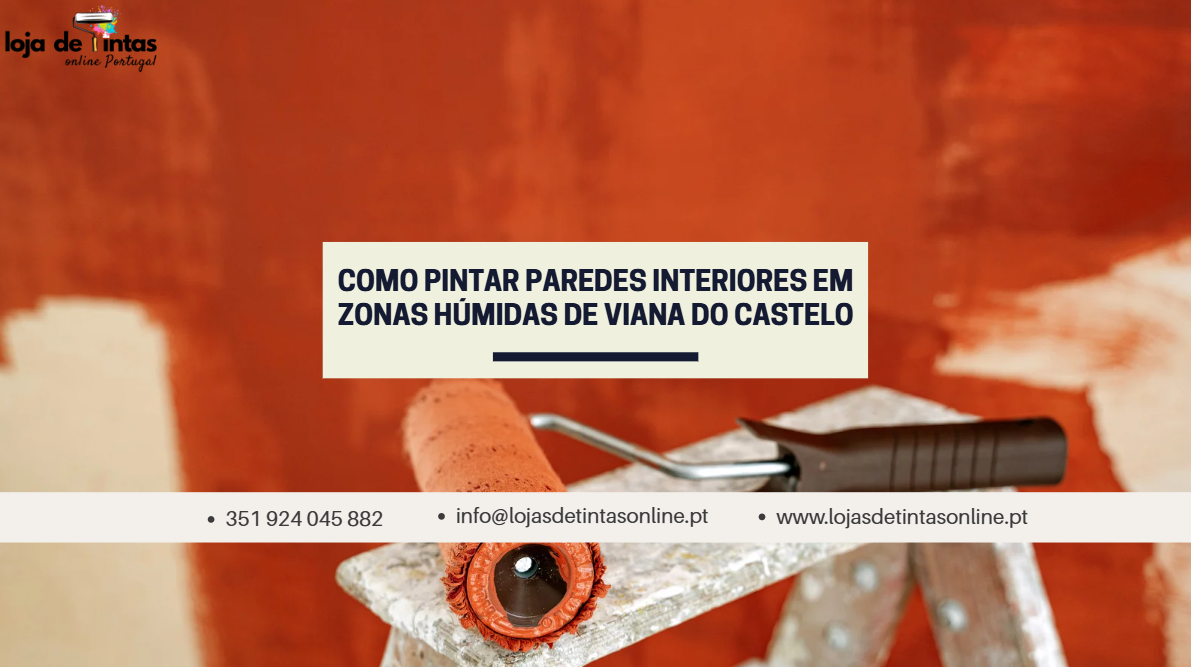 Pintura de paredes interiores em zonas húmidas de Viana do Castelo.