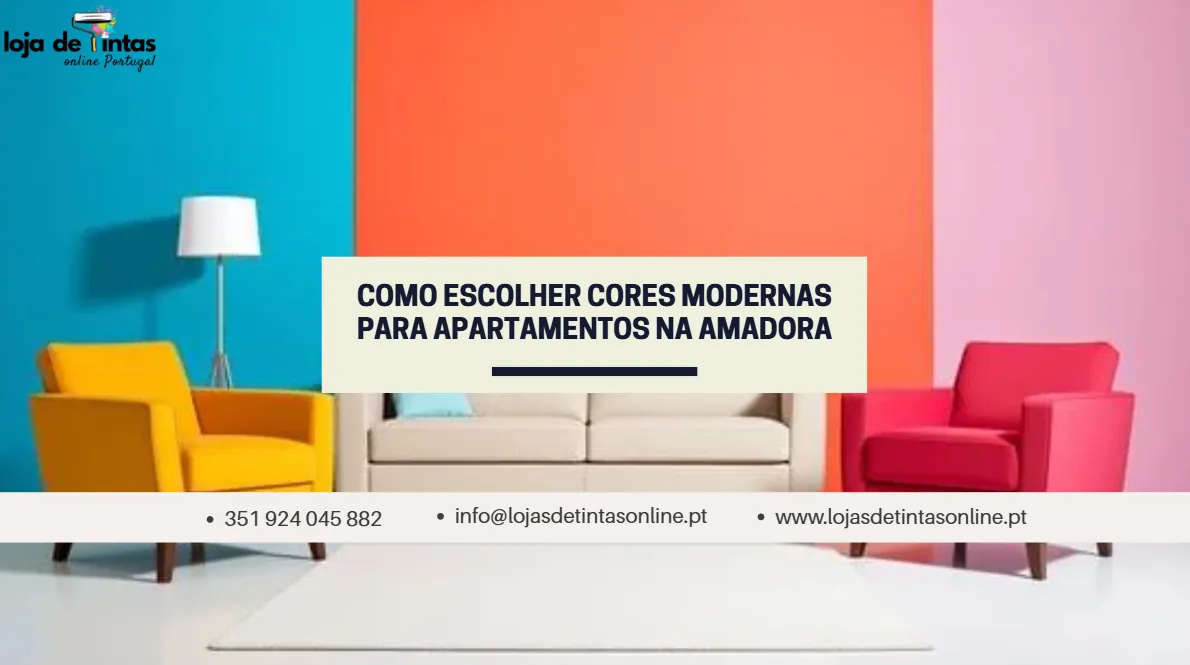 Dicas para escolher cores modernas e harmoniosas em apartamentos na Amadora.