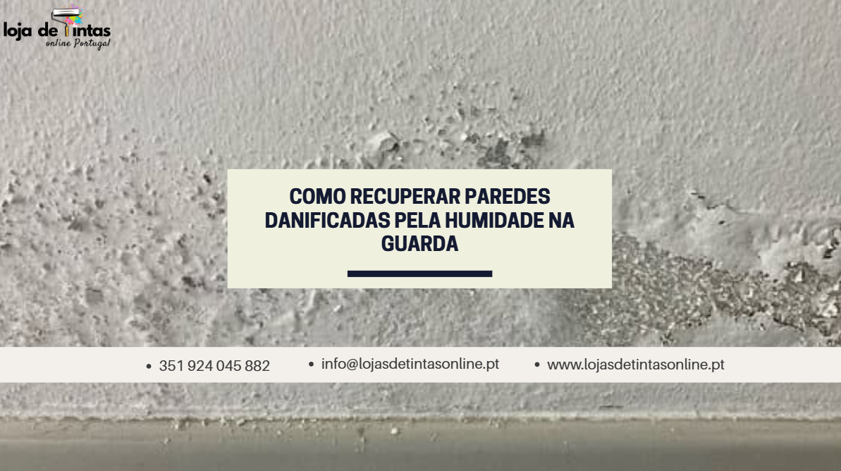 Técnicas para reparar paredes danificadas pela humidade em casas na Guarda.