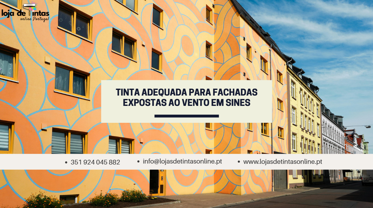 Tinta resistente a vento e intempéries para fachadas em Sines.