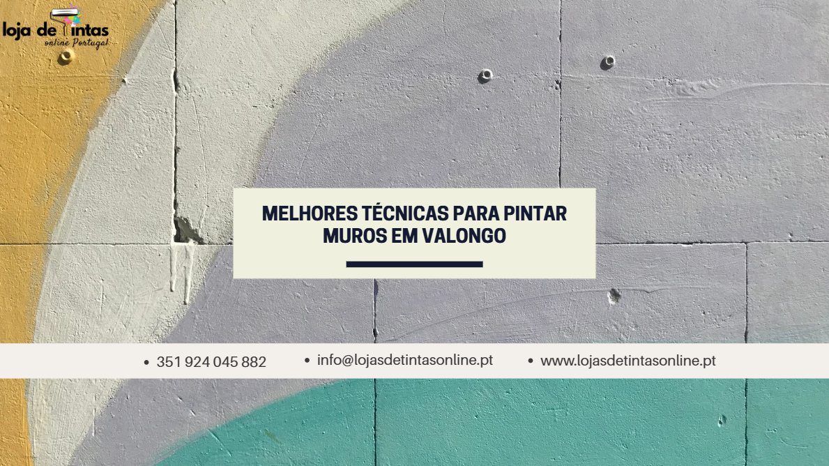 Muros em Valongo pintados com técnicas adequadas para exterior.