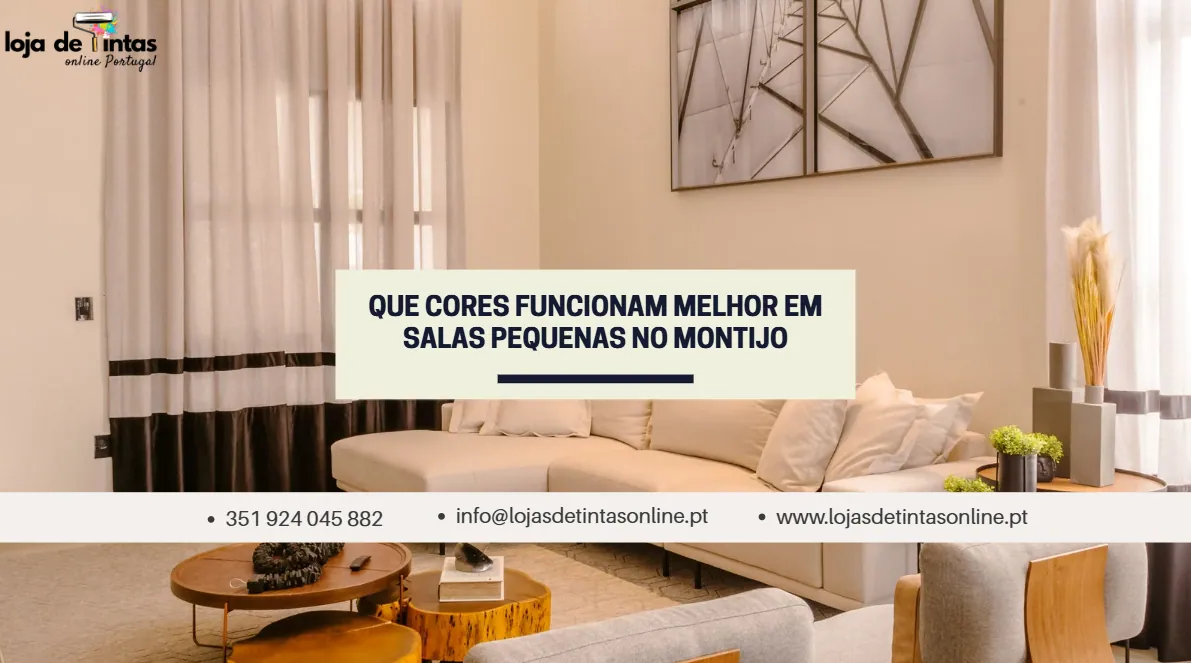 Sugestões de cores ideais para salas pequenas no Montijo, que ampliam visualmente o espaço.