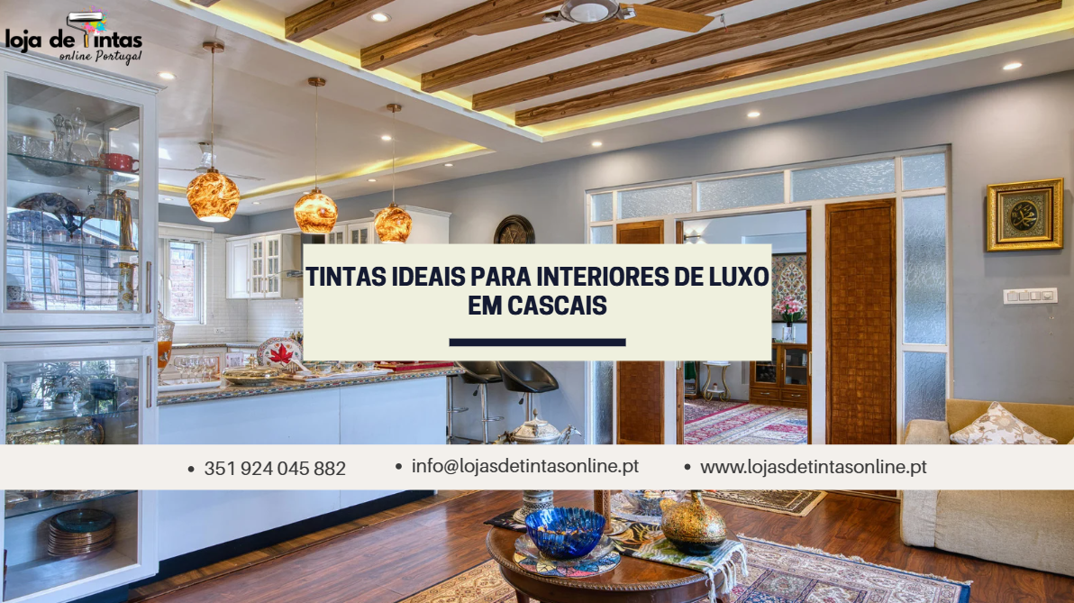 Seleção de tintas premium ideais para interiores de luxo em Cascais.
