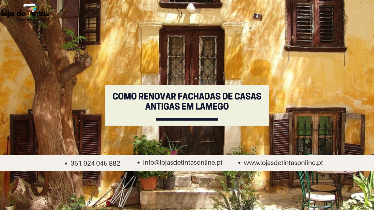 Renovação de fachadas de casas antigas em Lamego com técnicas e materiais adequados.
