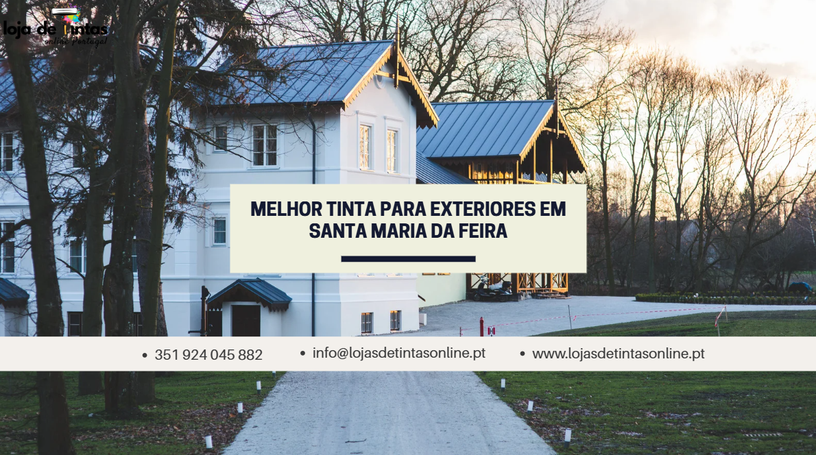 Tintas exteriores ideais e duráveis para casas em Santa Maria da Feira.