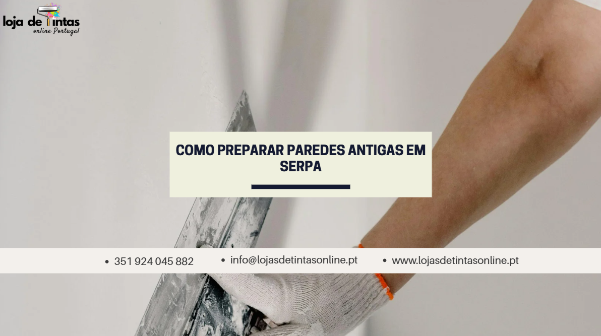 Preparação de paredes antigas em Serpa — limpeza, reparação e nivelamento antes da pintura.