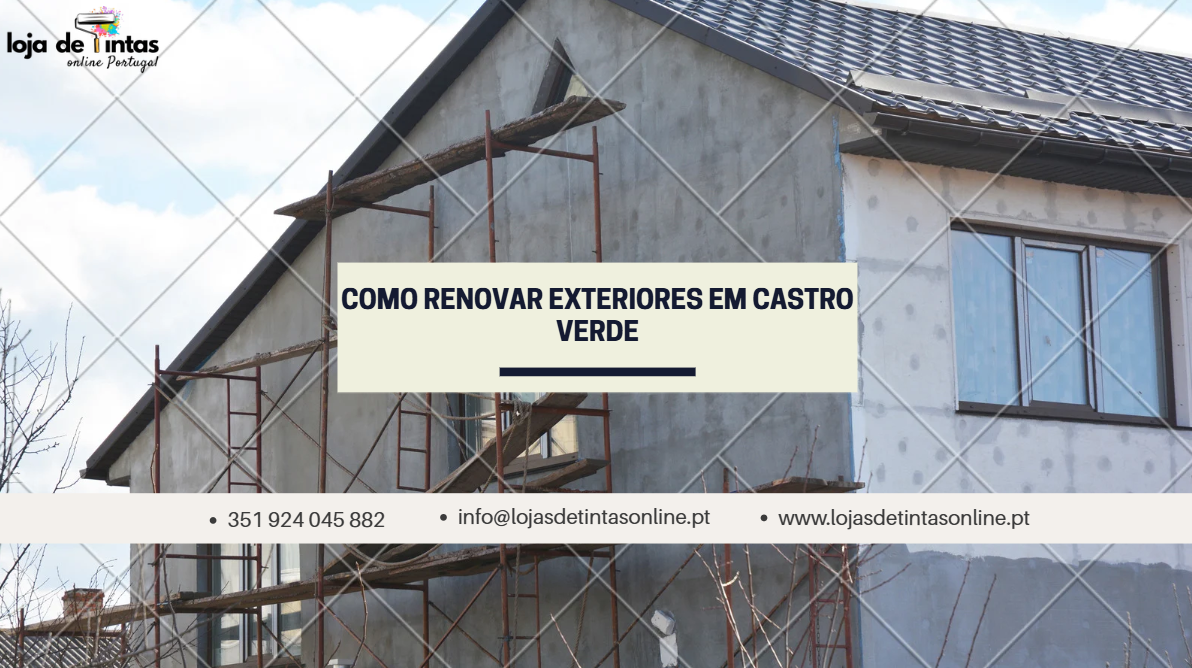 Passo a passo para renovar exteriores de casas em Castro Verde — limpeza, reparação e pintura.