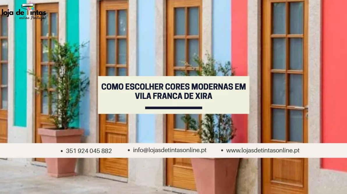 Paleta de cores modernas e inspiradoras para casas em Vila Franca de Xira.