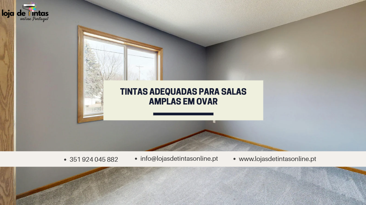 Paleta de tintas adequadas para salas amplas em Ovar — cores que valorizam espaço e luz.