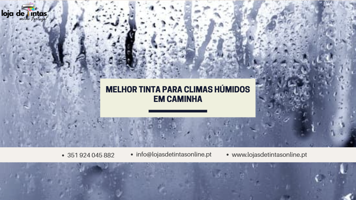 Tintas recomendadas para climas húmidos como o de Caminha — resistentes à humidade e bolor.