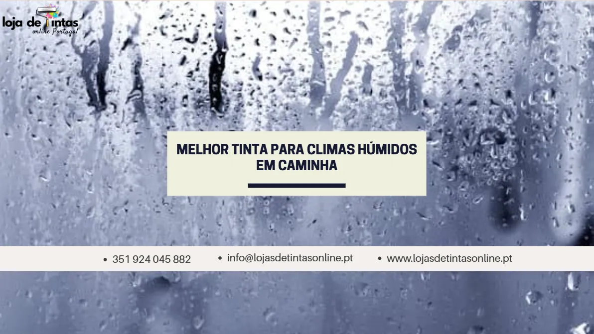 Tintas recomendadas para climas húmidos como o de Caminha — resistentes à humidade e bolor.