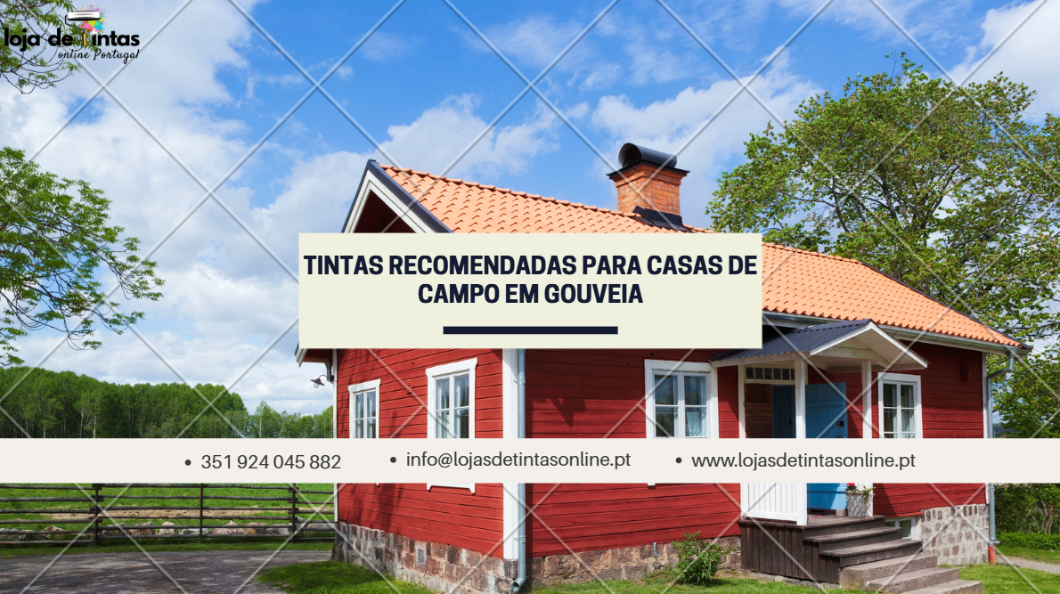 Tinta recomendada para casas de campo em Gouveia com cores naturais e acolhedoras.